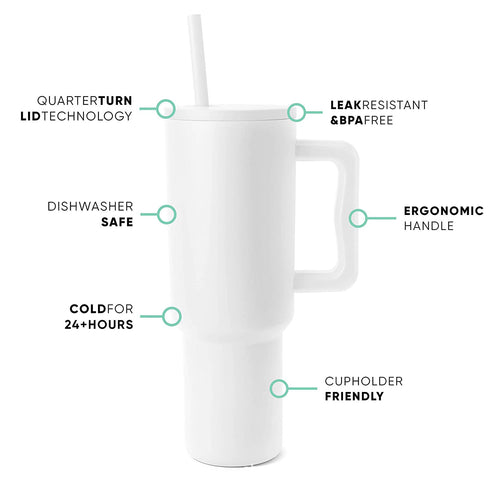 40oz Handle Cup 304 Stainless Steel Cold Insulation Large Tumbler Ice Cup